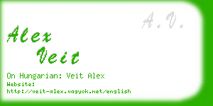 alex veit business card